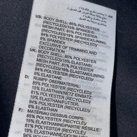 Reebok Lux Vector Medium Impact Racerback Bra black 3X - Picture 8 of 8